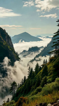 ɽ���ƺ�ɭ����Ȼ���