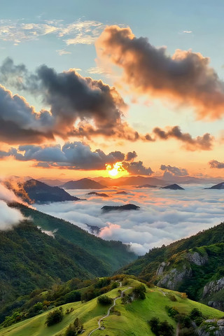 山峦云海日出风景素材 山峦云海日出风景素材
