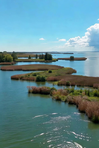 湿地湖泊自然风光俯瞰 湿地湖泊自然风光俯瞰