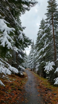 ѩ���ǵ�ɭ��С·����