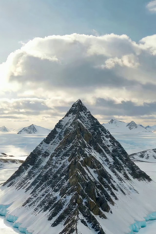 雪山冰川全景 雪山冰川全景