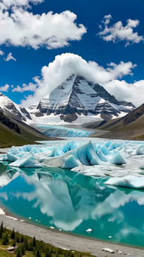 ѩɽ�µı���������ɫ