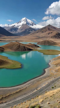 ѩɽ�µĺ����빫·�羰