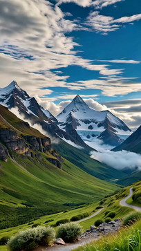 ѩɽ�µ���ɫɽ�ȷ羰