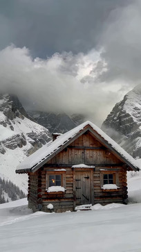 ѩɽ�µ�ѩ��ľ��