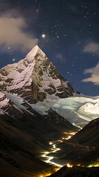 ѩɽҹ���µ�������