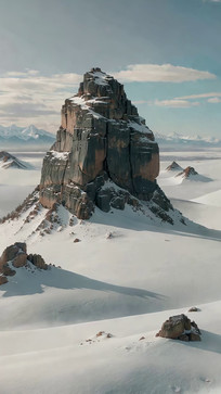 ѩɽ�еĹ�����ʯ����