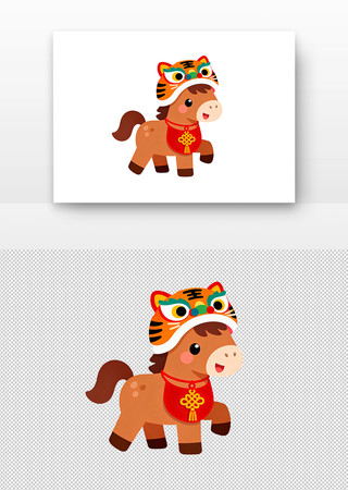 卡通小马戴虎头帽挂中国结 卡通小马戴虎头帽挂中国结