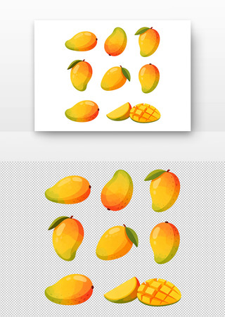 卡通风格芒果插画 卡通风格芒果插画