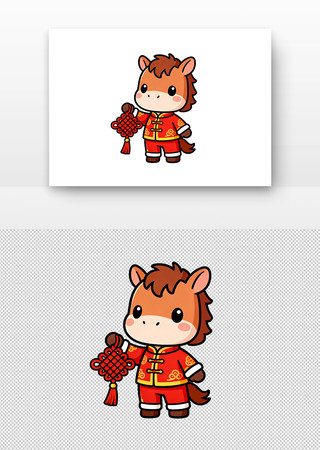 卡通马手持中国结 卡通马手持中国结