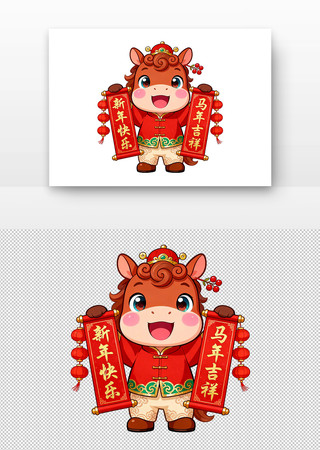 卡通小马贺岁送吉祥 卡通小马贺岁送吉祥