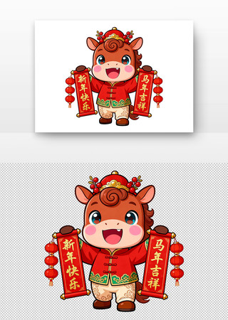 可爱小马贺新年送祝福 可爱小马贺新年送祝福
