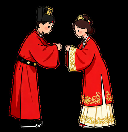 古代中式婚礼新人行礼 古代中式婚礼新人行礼