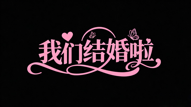 结婚艺术字 结婚艺术字