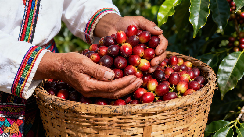 篮筐里的咖啡豆 篮筐里的咖啡豆