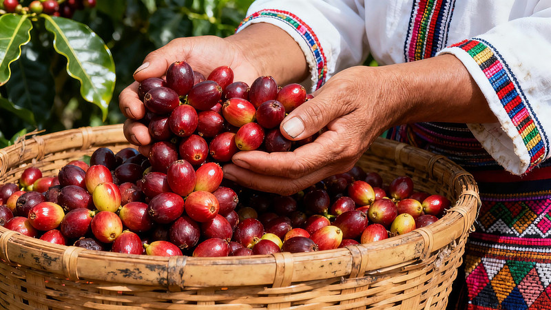 箩筐里的咖啡豆 箩筐里的咖啡豆