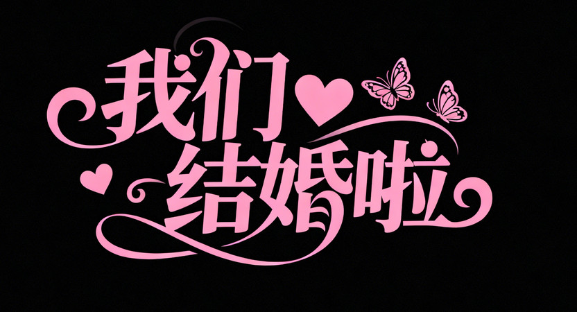 我们结婚字体 我们结婚字体
