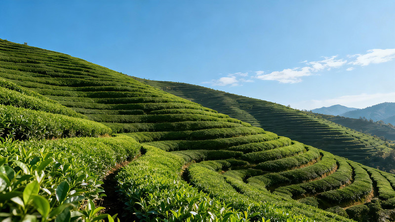 郁郁葱葱的山茶园 郁郁葱葱的山茶园