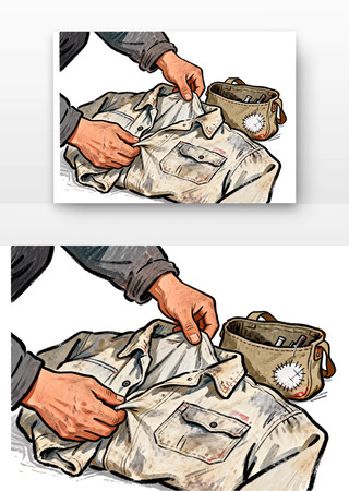 党建插画之勤俭本色 党建插画之勤俭本色