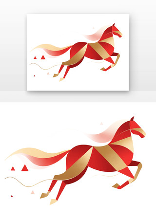 剪纸风骏马免扣元素 剪纸风骏马免扣元素
