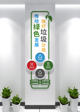 垃圾分类绿色环保文化墙社区街道竖版文化墙 垃圾分类绿色环保文化墙社区街道竖版文化墙