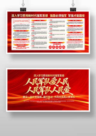 深入学习新时代强军思想部队展板 深入学习新时代强军思想部队展板