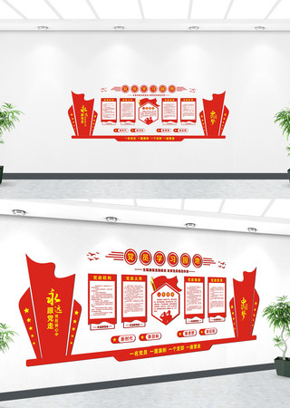 党员活动室标语文化墙 党员活动室标语文化墙