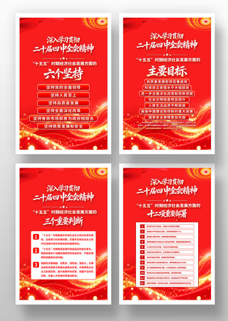 四中全会第十五个五年规划的建议海报挂画