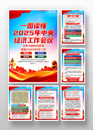 一图读懂2025中央经济工作会议精神挂画 一图读懂2025中央经济工作会议精神挂画