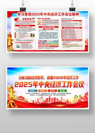 2025年中央经济工作会议精神党建展板 2025年中央经济工作会议精神党建展板