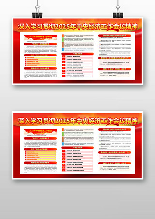 2025中央经济工作会议重要讲话党建展板 2025中央经济工作会议重要讲话党建展板