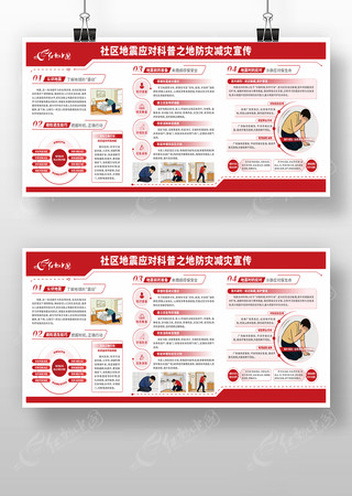 地震防灾减灾日宣传周主题展板设计 地震防灾减灾日宣传周主题展板设计