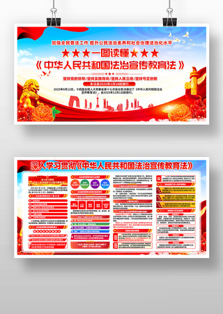 解读中华人民共和国法治宣传教育法宣传展板 解读中华人民共和国法治宣传教育法宣传展板