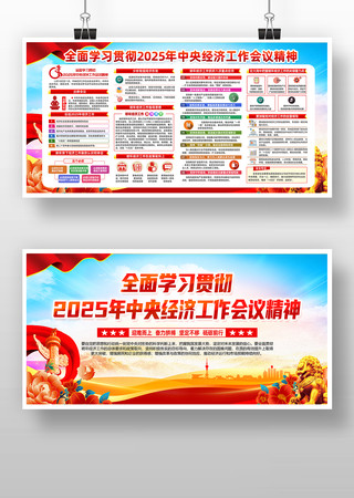 一图读懂2025年中央经济工作会议展板 一图读懂2025年中央经济工作会议展板
