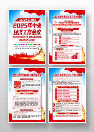 2025中央经济工作会议精神宣传栏挂图 2025中央经济工作会议精神宣传栏挂图