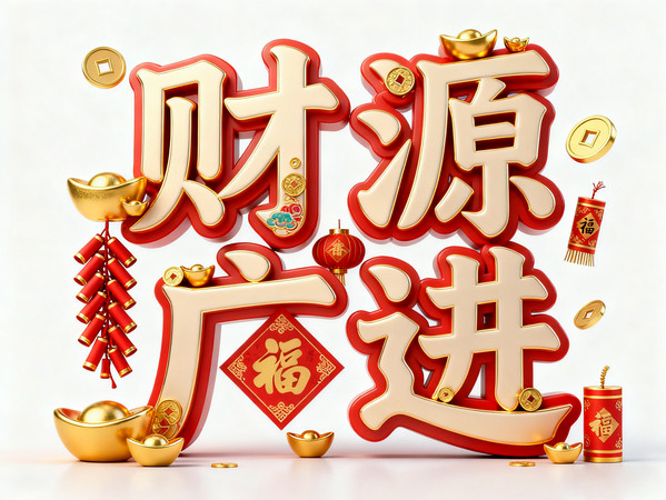 财源广进艺术字 财源广进艺术字