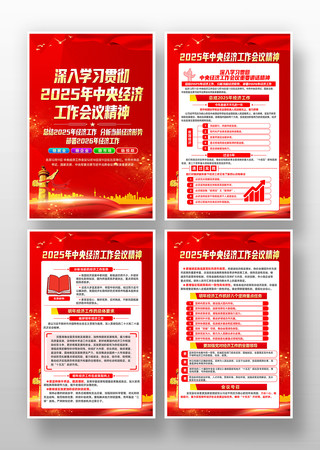 红色学习2025中央经济工作会议精神挂图 红色学习2025中央经济工作会议精神挂图