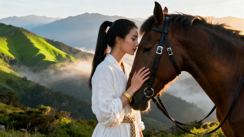 骏马与美女 骏马与美女