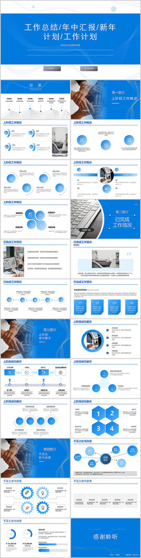 ���չ����ܽ���Ȼ㱨��ְ����pptģ��