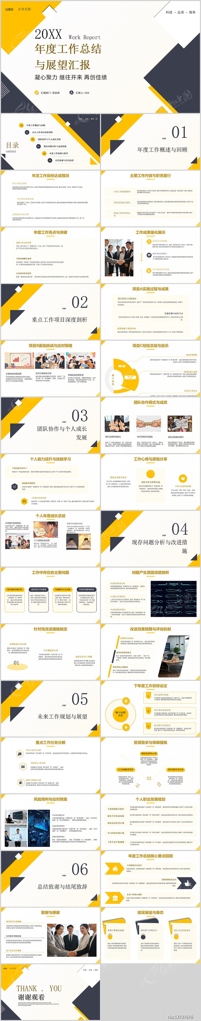 ���չ����ܽ������չ�������㱨PPTģ��