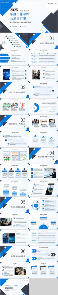 ���չ����ܽ������չ���㱨PPTģ��