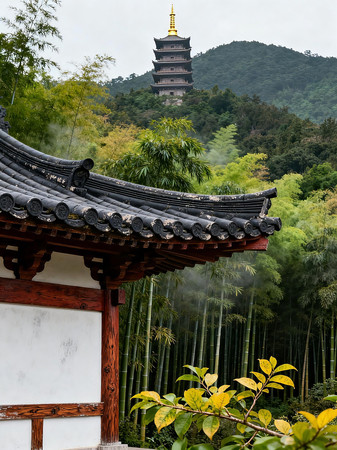 山林中的古建筑 山林中的古建筑