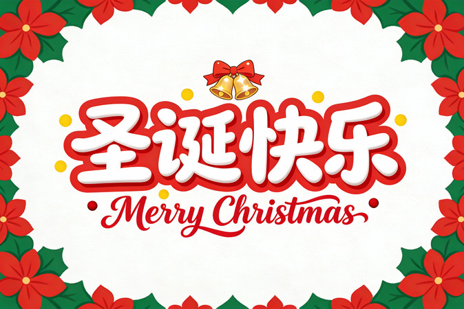 圣诞快乐艺术字设计 圣诞快乐艺术字设计
