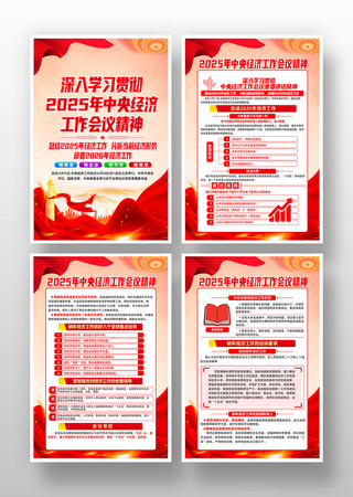 学习贯彻2025中央经济工作会议精神挂画 学习贯彻2025中央经济工作会议精神挂画