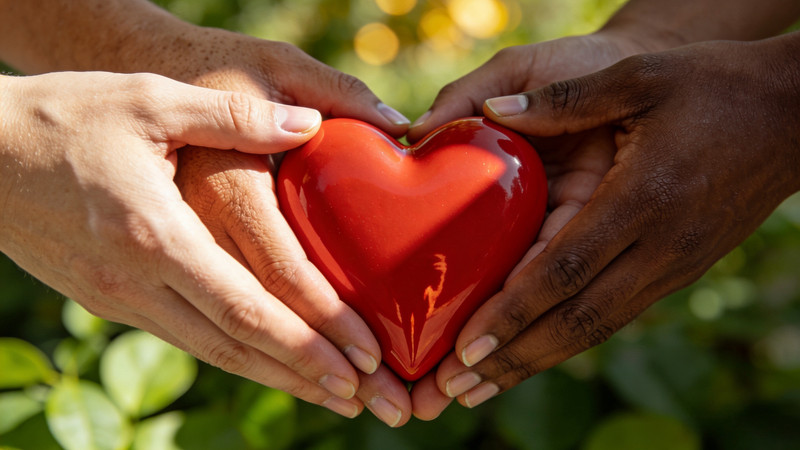 一起托举爱心主题的场景 一起托举爱心主题的场景