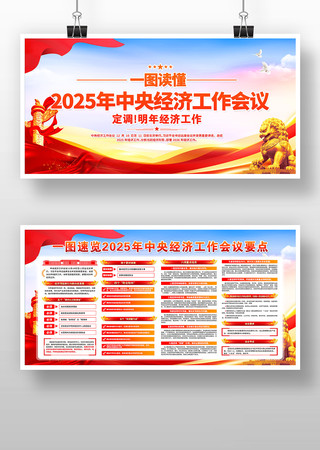 2025年中央经济工作会议 宣传展板 2025年中央经济工作会议 宣传展板