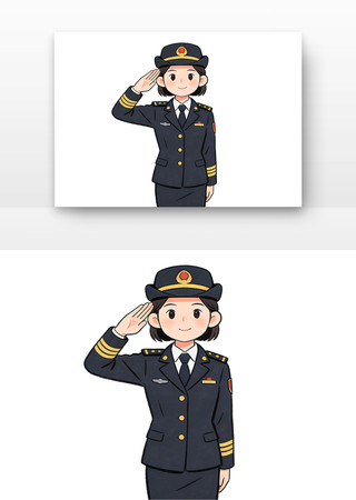 女性警察人物形象卡通 女性警察人物形象卡通