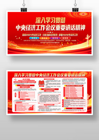 学习2025年中央经济工作会议宣传栏展板 学习2025年中央经济工作会议宣传栏展板
