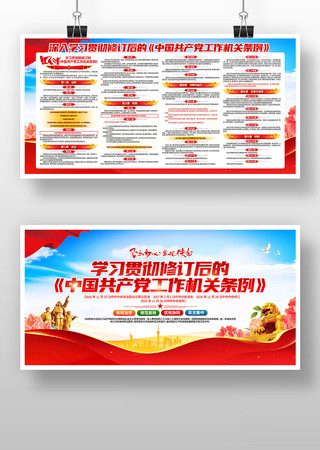 中国共产党工作机关条例党建展板 中国共产党工作机关条例党建展板