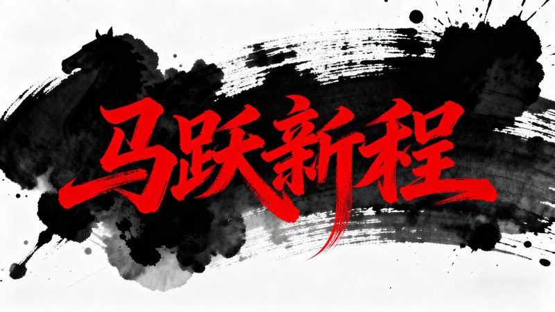 马跃新程毛笔字 马跃新程毛笔字